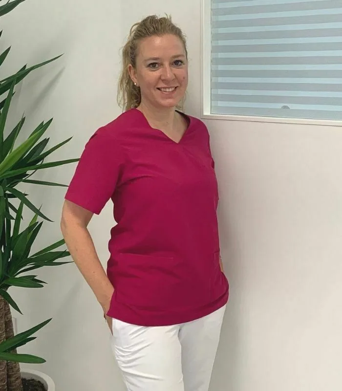Priscila Lucía, profesional de podología
