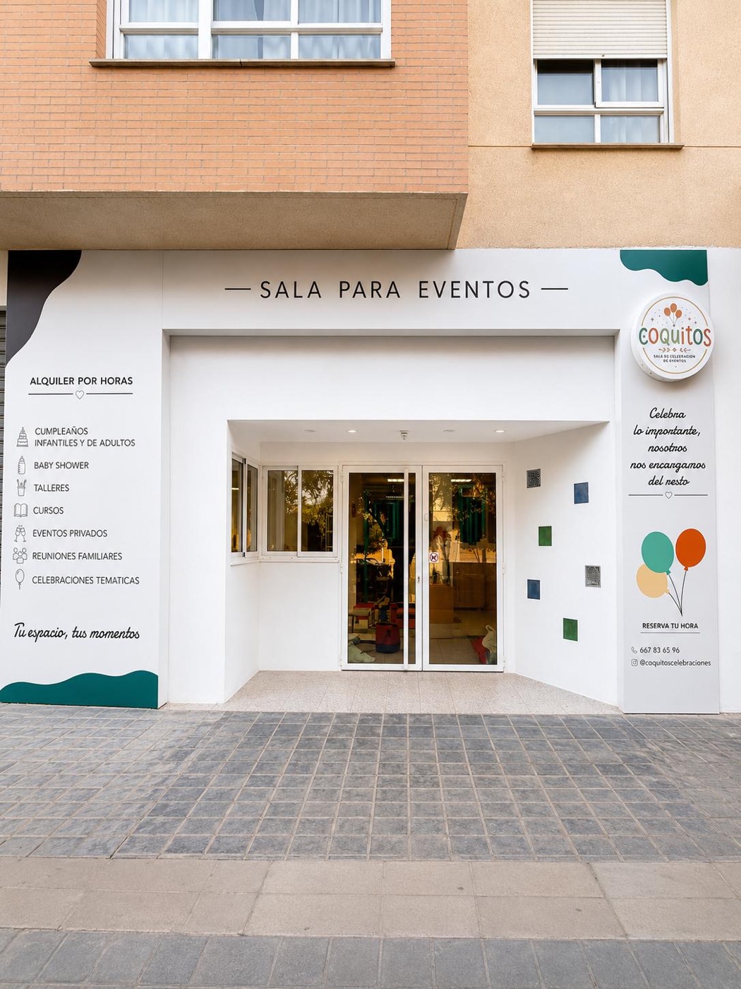 Fachada de Coquitos en Llíria, sala para eventos
