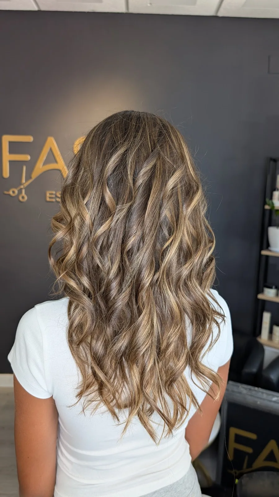 Melena larga con mechas