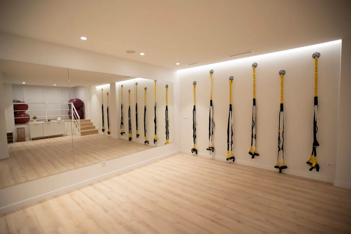 Sala real de ejercicio y Pilates de Clínica García Sanjuán