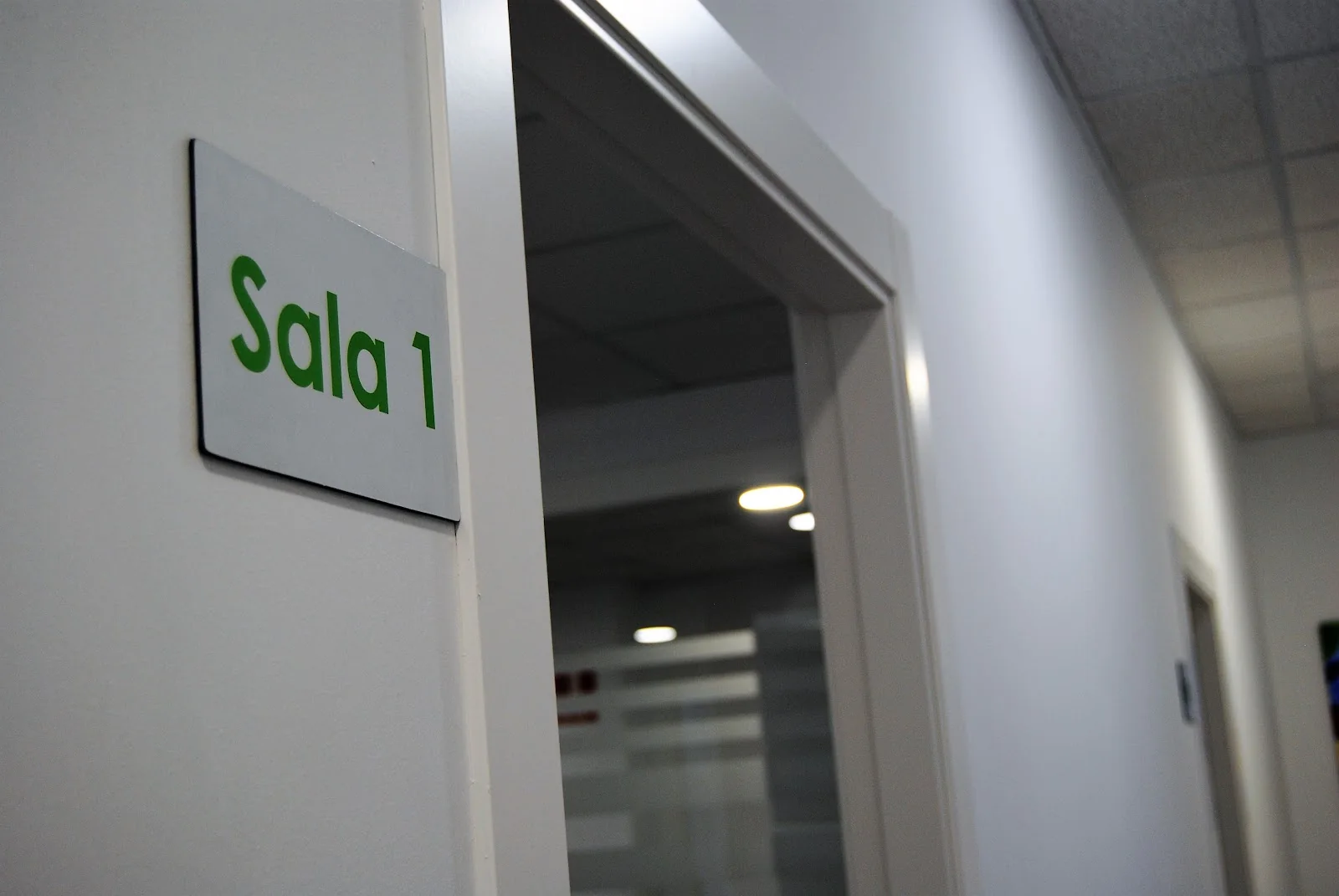 Pasillo con la Sala 1