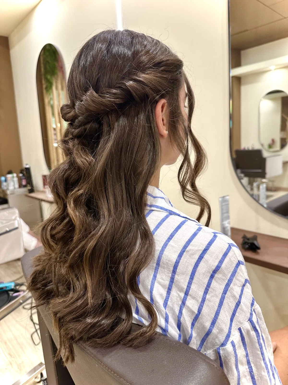 Recogido con ondas