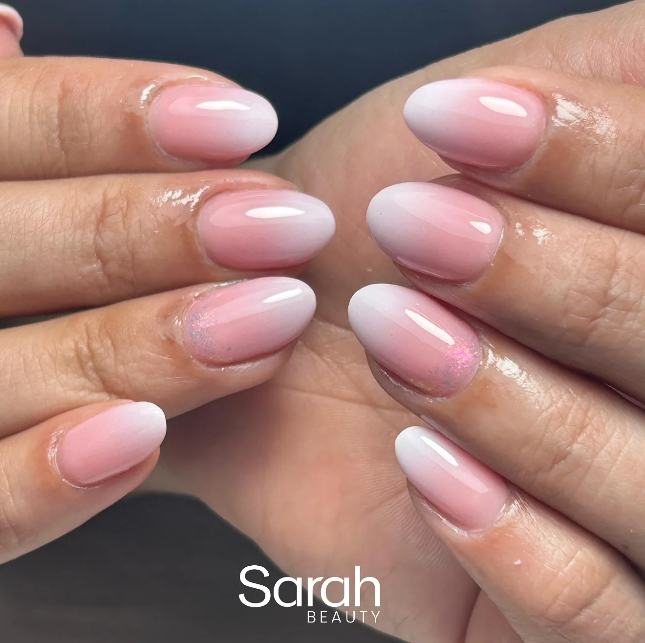 Uñas baby boomer en rosa