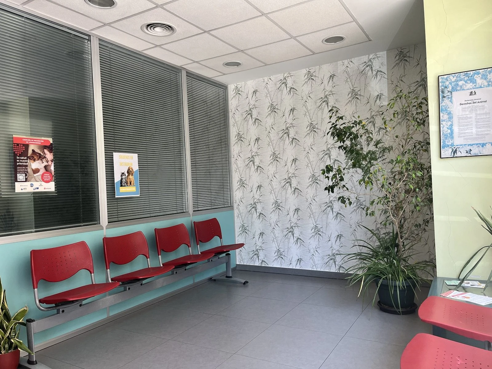 La zona de espera de la clínica