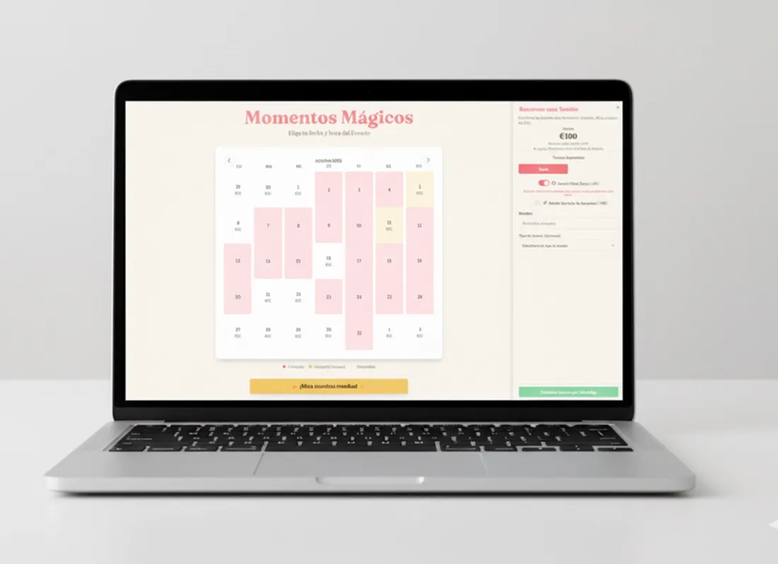 Calendario de Reservas: Sistema de citas y disponibilidad, listo para integrar.