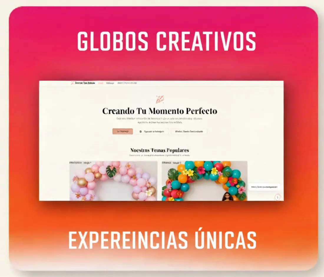 Decoraciones MM: Escaparate digital para eventos con globos: catálogo, extras y reservas directas.