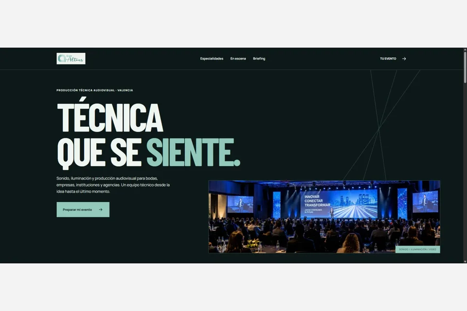 GRUPO ALTIUS: Producción técnica audiovisual · Valencia