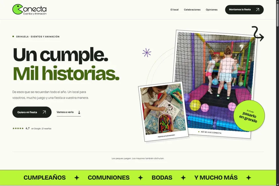 Conecta Eventos: Celebraciones y animación · Orihuela