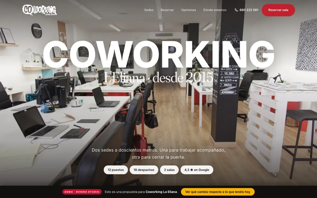 Coworking La Eliana: Coworking · dos sedes