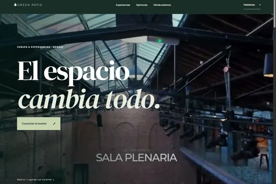 GREEN PATIO: Eventos y celebraciones · Madrid