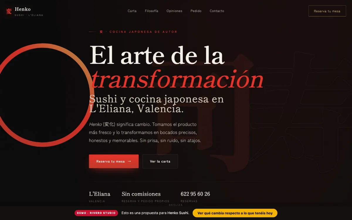 Henko Sushi: Cocina japonesa · L'Eliana