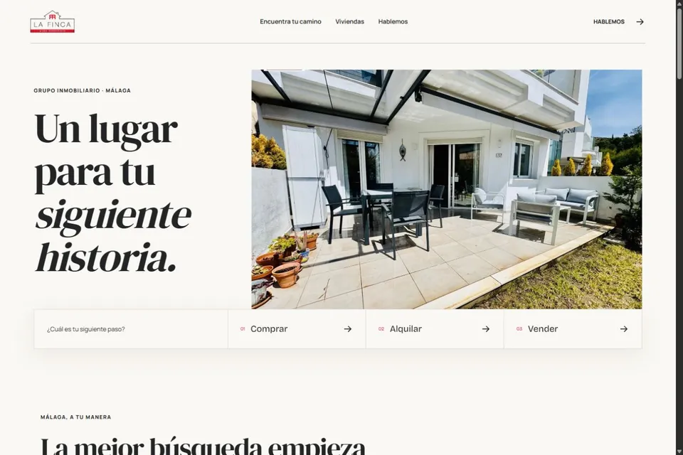 LA FINCA: Grupo inmobiliario · Málaga