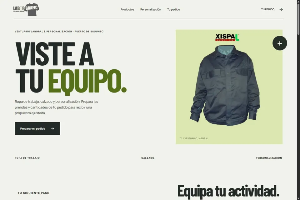 LABORGRAFIC: Vestuario laboral & personalización · Puerto de Sagunto