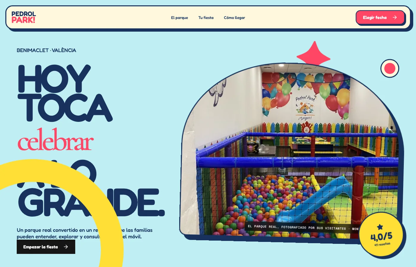 Pedrol Park: Fiestas infantiles · Benimaclet