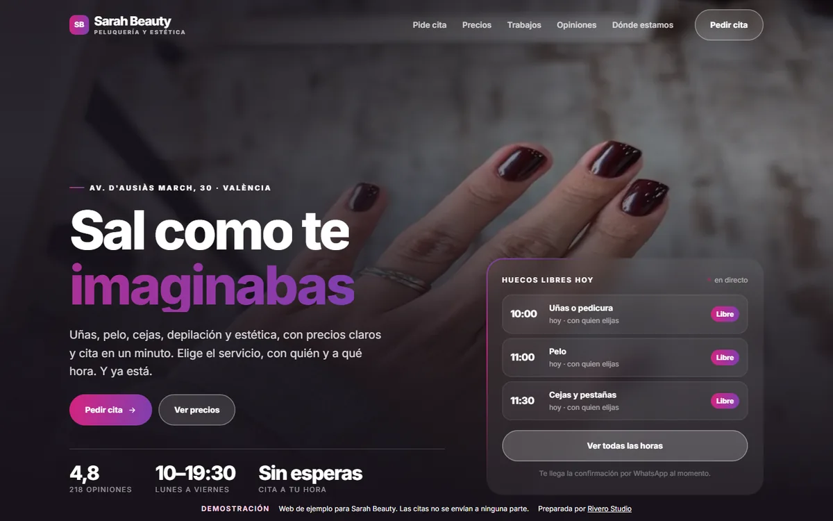 Sarah Beauty: Peluquería y estética · València